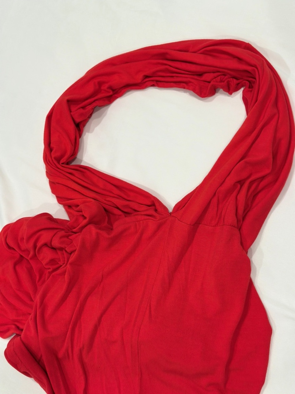 Lascana Red Off-Shoulder Draped Women’s Top - Picture 6 of 7